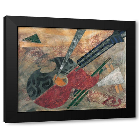 Song of Nashville Black Modern Wood Framed Art Print by Simons