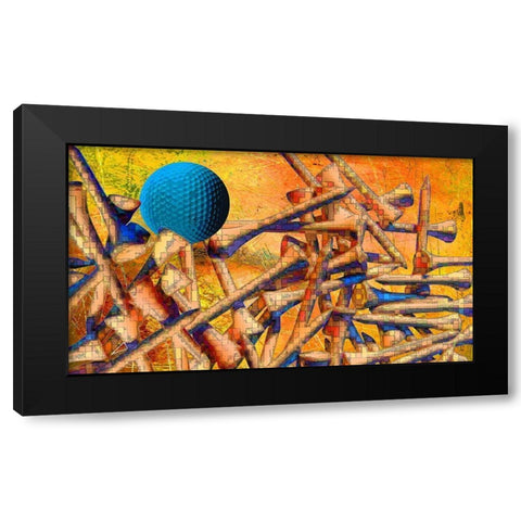 Teed Up I Black Modern Wood Framed Art Print by Simons