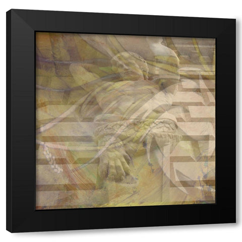Upheld Black Modern Wood Framed Art Print by Simons