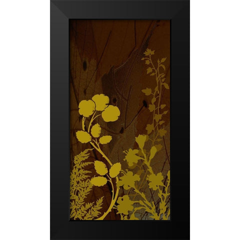 Wildflower Garden I Black Modern Wood Framed Art Print by Simons
