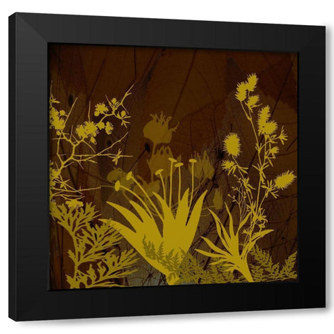 Wildflower Garden III Black Modern Wood Framed Art Print by Simons
