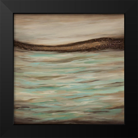 By the Sea Black Modern Wood Framed Art Print by Hinz