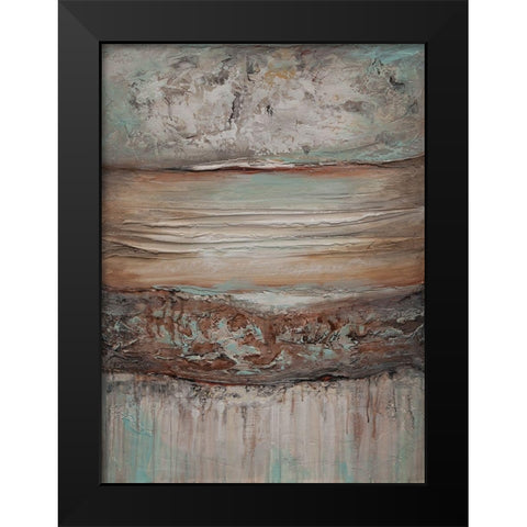 A Contours Black Modern Wood Framed Art Print by Hinz