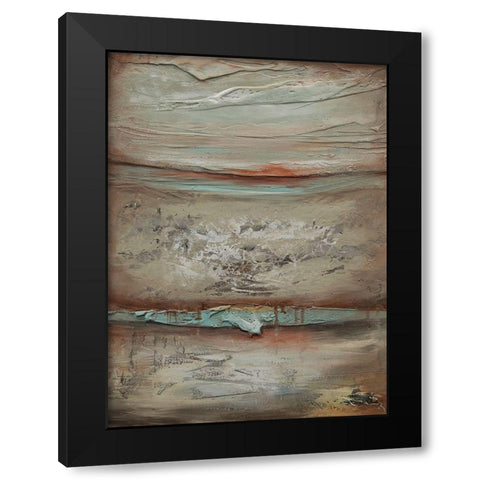 B Contours Black Modern Wood Framed Art Print with Double Matting by Hinz