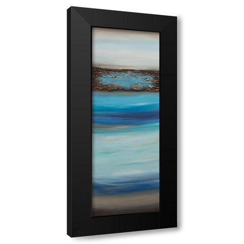 Oceanscape B Black Modern Wood Framed Art Print with Double Matting by Hinz