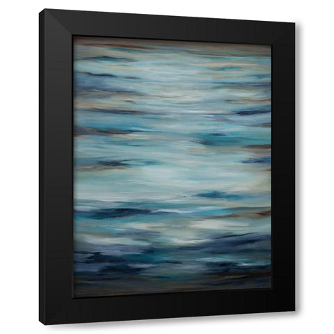 Soothing Waters Black Modern Wood Framed Art Print by Hinz