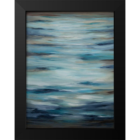 Soothing Waters Black Modern Wood Framed Art Print by Hinz