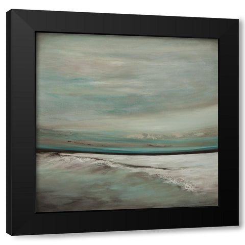 Waterfalls Edge Black Modern Wood Framed Art Print with Double Matting by Hinz
