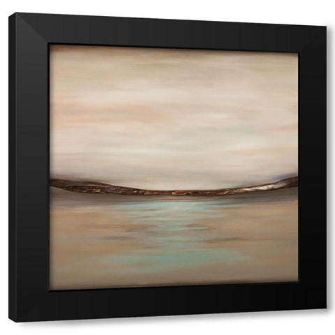 Breathe Black Modern Wood Framed Art Print with Double Matting by Hinz