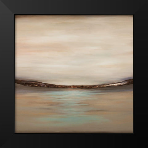 Breathe Black Modern Wood Framed Art Print by Hinz