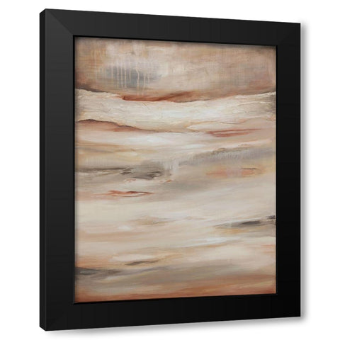 Earthtone Abstract A Black Modern Wood Framed Art Print with Double Matting by Hinz