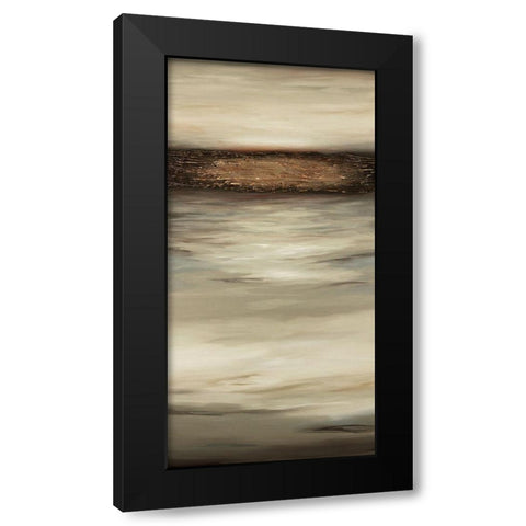 Large Texture Panel Black Modern Wood Framed Art Print with Double Matting by Hinz