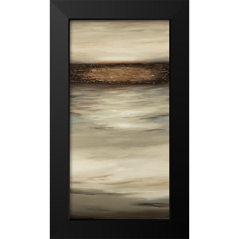 Large Texture Panel Black Modern Wood Framed Art Print by Hinz