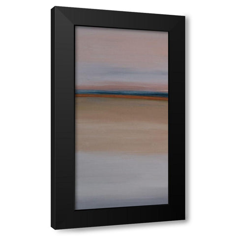 Blue Horizon I Black Modern Wood Framed Art Print with Double Matting by Hinz