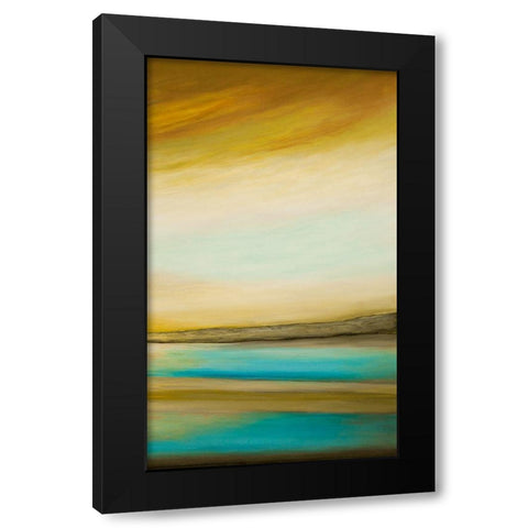 Brilliance II Black Modern Wood Framed Art Print with Double Matting by Hinz