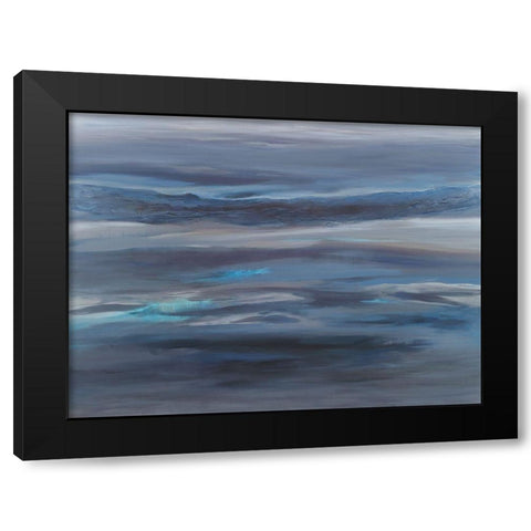 Endless Sea Black Modern Wood Framed Art Print by Hinz