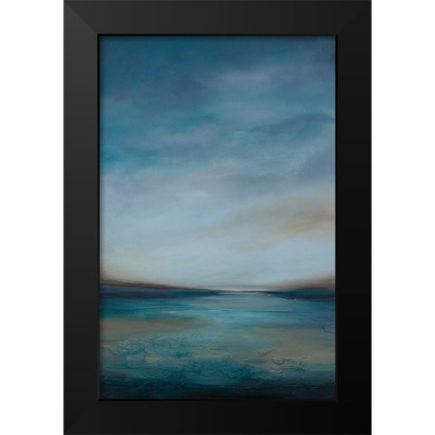 Evening Breeze II Black Modern Wood Framed Art Print by Hinz