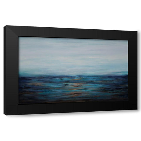 Mist Over Ocean Black Modern Wood Framed Art Print by Hinz