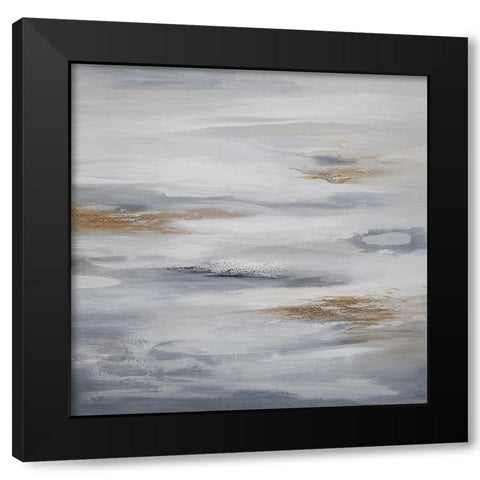 Abstract Glory Black Modern Wood Framed Art Print with Double Matting by Hinz