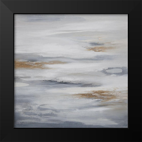 Abstract Glory Black Modern Wood Framed Art Print by Hinz