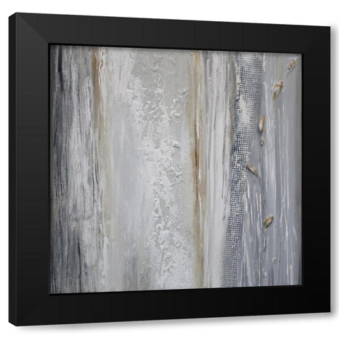 Abstract C Black Modern Wood Framed Art Print by Hinz