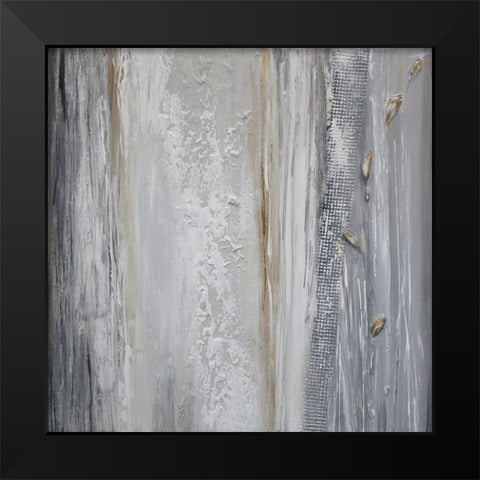 Abstract C Black Modern Wood Framed Art Print by Hinz