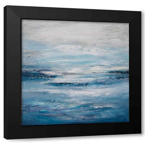 Seascape II Black Modern Wood Framed Art Print by Hinz