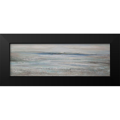 Texture Seascape Black Modern Wood Framed Art Print by Hinz