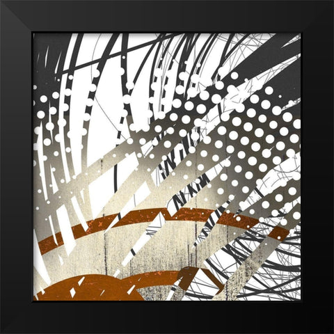 Cord Copper Loop II Black Modern Wood Framed Art Print by Johnson