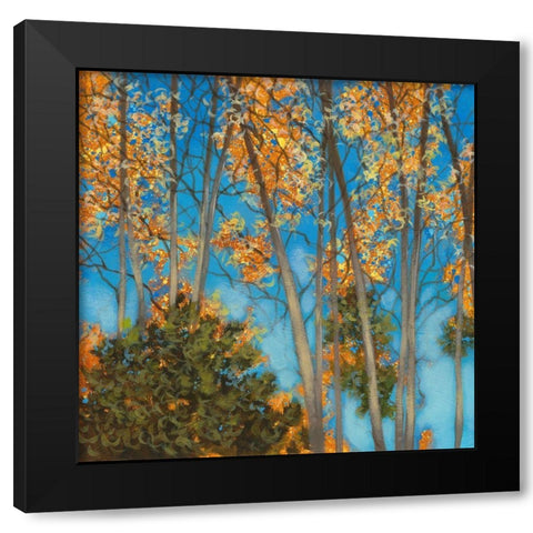 Falling Up I Black Modern Wood Framed Art Print with Double Matting by Larson