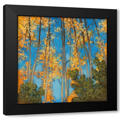 Falling Up II Black Modern Wood Framed Art Print with Double Matting by Larson