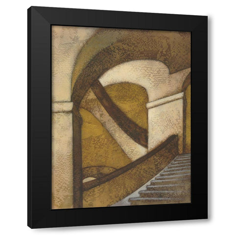 Walk With Me Black Modern Wood Framed Art Print with Double Matting by Larson