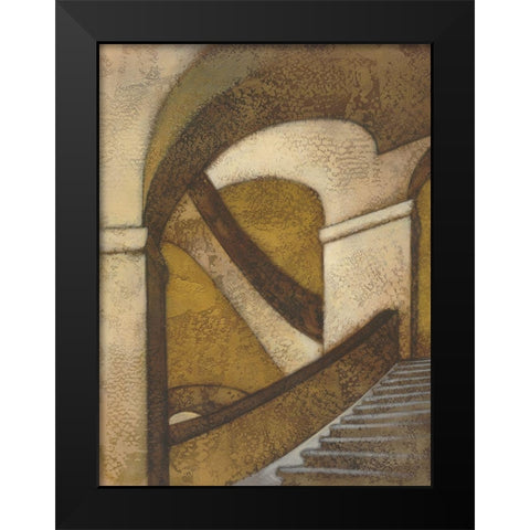 Walk With Me Black Modern Wood Framed Art Print by Larson
