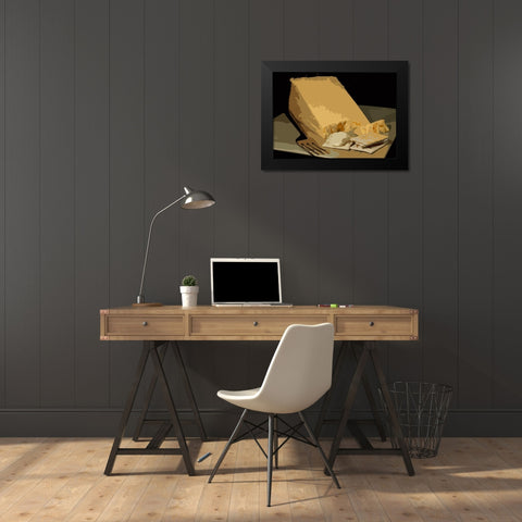 And Cheese II Black Modern Wood Framed Art Print by Mack