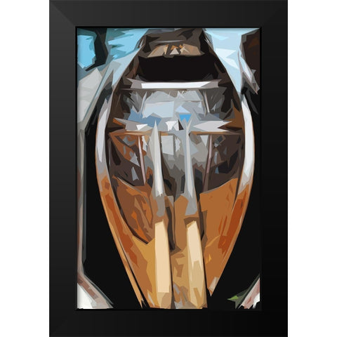 Gently Down the Stream Black Modern Wood Framed Art Print by Mack