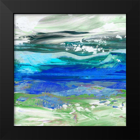 Cool Waters I Black Modern Wood Framed Art Print by King