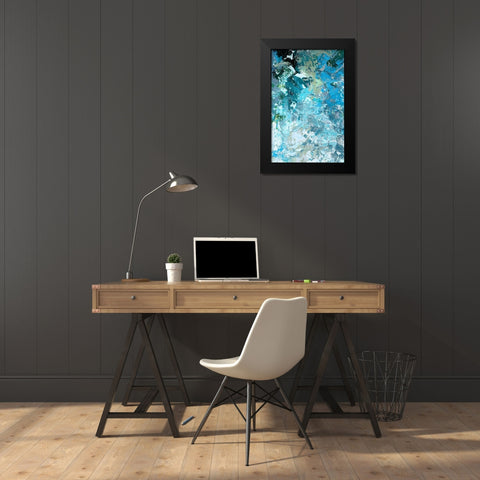 Multiple Blues II Black Modern Wood Framed Art Print by King