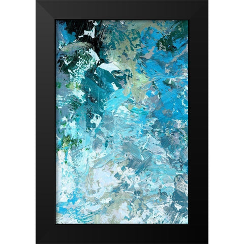 Multiple Blues II Black Modern Wood Framed Art Print by King