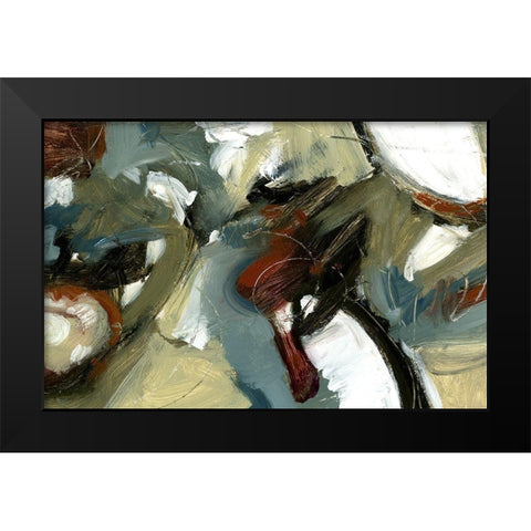 Symphony Black Modern Wood Framed Art Print by King