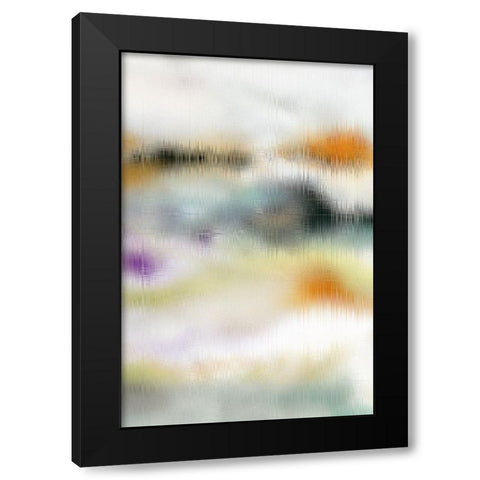Blurred Lines II Black Modern Wood Framed Art Print with Double Matting by King
