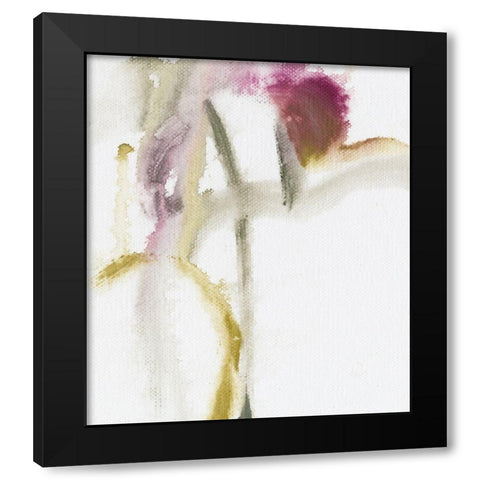Softness II Black Modern Wood Framed Art Print with Double Matting by King