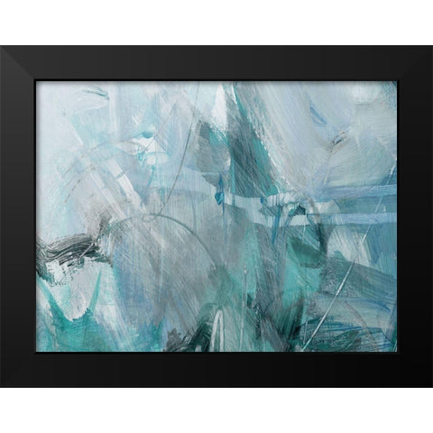 Xpress Blue Black Modern Wood Framed Art Print by King