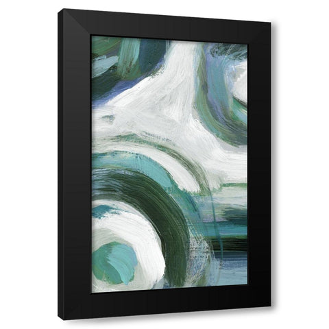 Loop II Black Modern Wood Framed Art Print by King