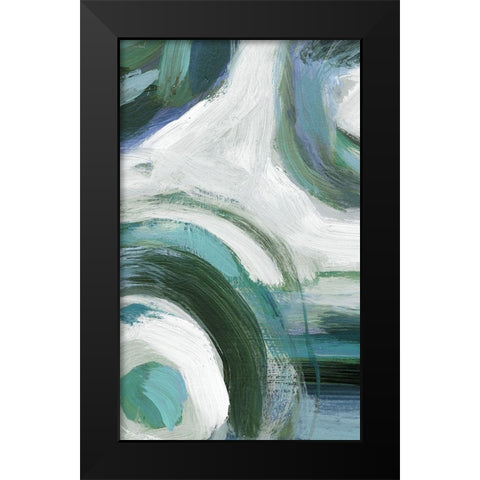 Loop II Black Modern Wood Framed Art Print by King