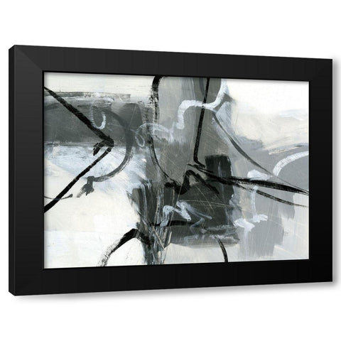 Shades of Gray I Black Modern Wood Framed Art Print with Double Matting by King