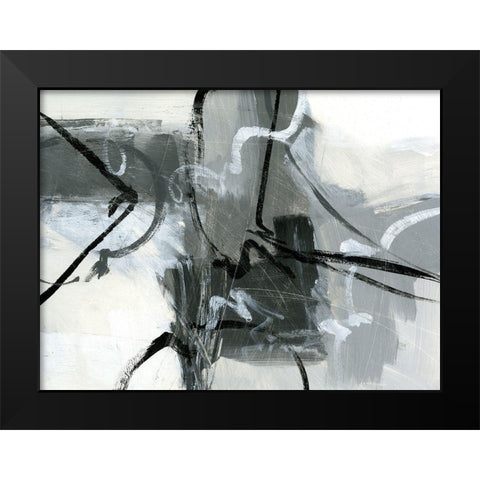 Shades of Gray I Black Modern Wood Framed Art Print by King
