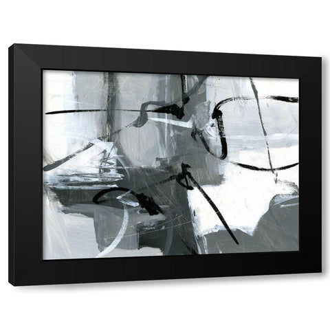 Shades of Gray II Black Modern Wood Framed Art Print with Double Matting by King