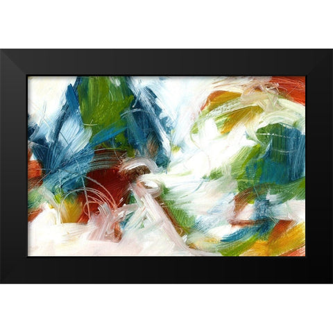 Concerto Black Modern Wood Framed Art Print by King
