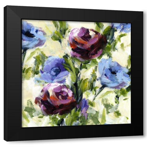 Floral Banquet II Black Modern Wood Framed Art Print by King
