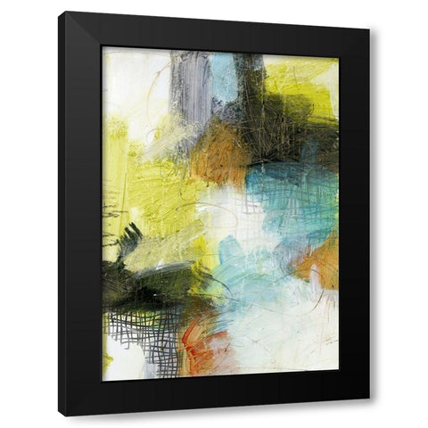 Patch II Black Modern Wood Framed Art Print with Double Matting by King